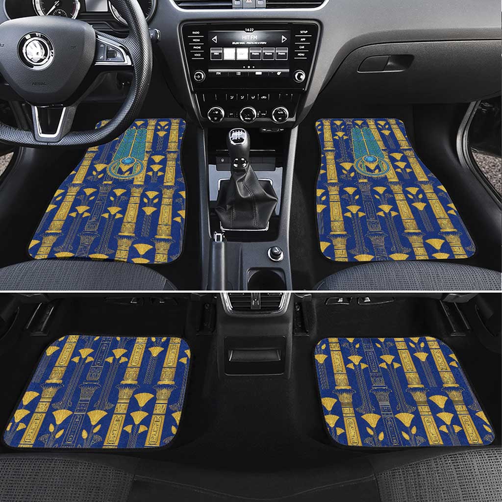 Amun Car Mats Ancient Egyptian Hieroglyphic, Pharaoh and Scarab - African Pride