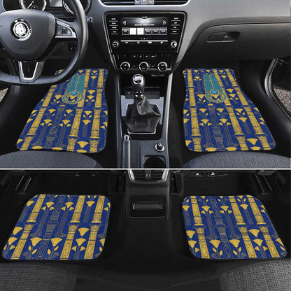 Amun Car Mats Ancient Egyptian Hieroglyphic, Pharaoh and Scarab - African Pride