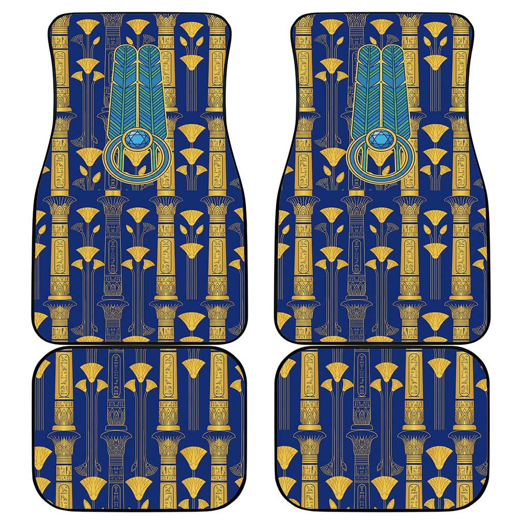 Amun Car Mats Ancient Egyptian Hieroglyphic, Pharaoh and Scarab - African Pride