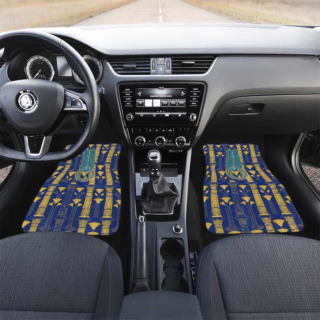 Amun Car Mats Ancient Egyptian Hieroglyphic, Pharaoh and Scarab - African Pride