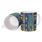 Amun Ceramic Mug Ancient Egyptian Hieroglyphic, Pharaoh and Scarab - African Pride