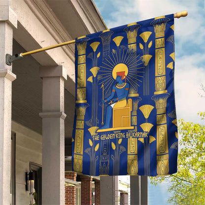 Amun Garden Flag Ancient Egyptian Hieroglyphic, Pharaoh and Scarab - African Pride