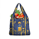 Amun Grocery Bag Ancient Egyptian Hieroglyphic, Pharaoh and Scarab - African Pride