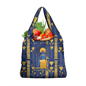 Amun Grocery Bag Ancient Egyptian Hieroglyphic, Pharaoh and Scarab - African Pride