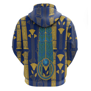Amun Hoodie Ancient Egyptian Hieroglyphic, Pharaoh and Scarab - African Pride