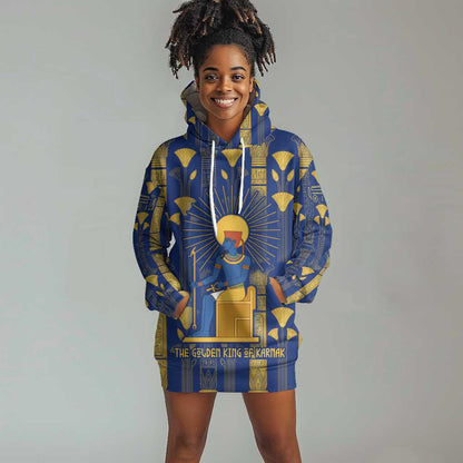 Amun Hoodie Dress Ancient Egyptian Hieroglyphic, Pharaoh and Scarab - African Pride