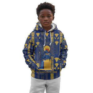 Amun Kid Hoodie Ancient Egyptian Hieroglyphic, Pharaoh and Scarab - African Pride