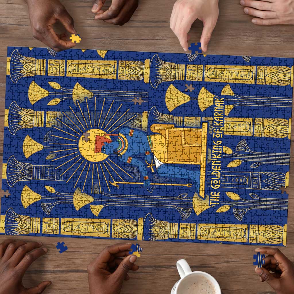Amun Puzzle Ancient Egyptian Hieroglyphic, Pharaoh and Scarab - African Pride