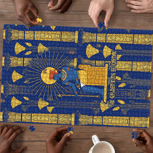 Amun Puzzle Ancient Egyptian Hieroglyphic, Pharaoh and Scarab - African Pride