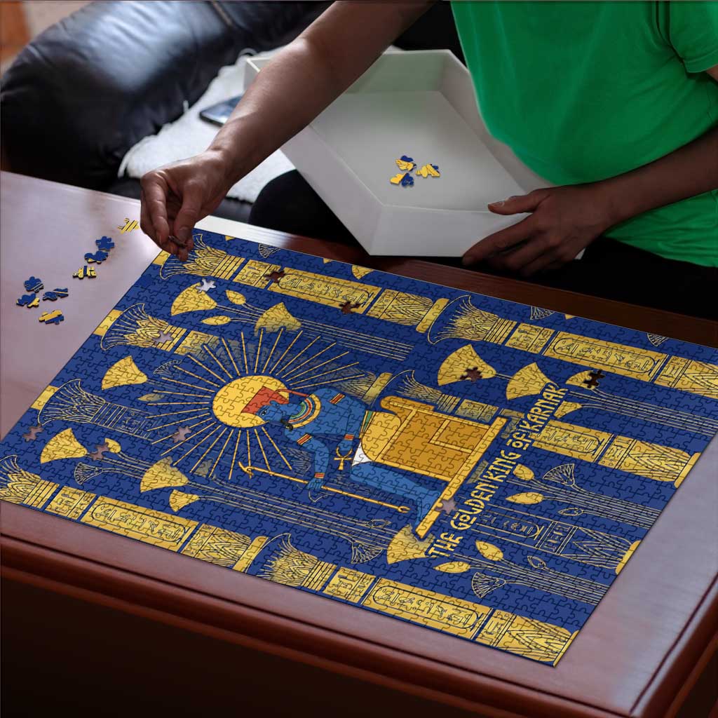 Amun Puzzle Ancient Egyptian Hieroglyphic, Pharaoh and Scarab - African Pride