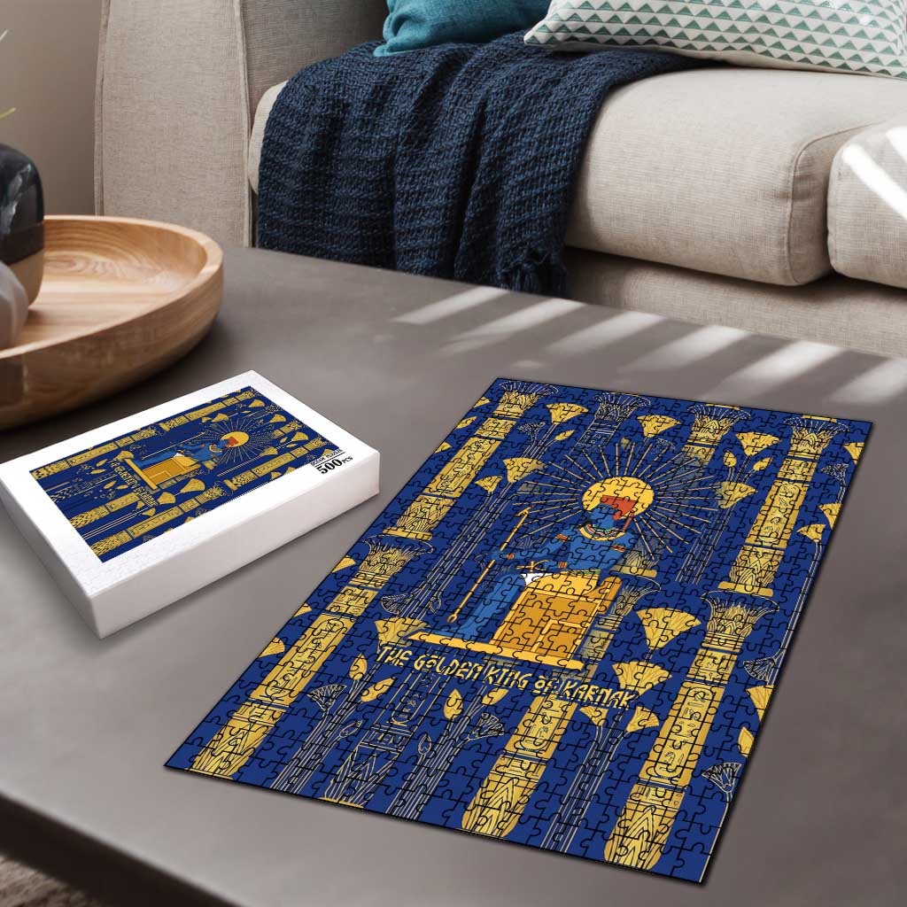 Amun Puzzle Ancient Egyptian Hieroglyphic, Pharaoh and Scarab - African Pride
