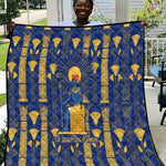 Amun Quilt Ancient Egyptian Hieroglyphic, Pharaoh and Scarab - African Pride