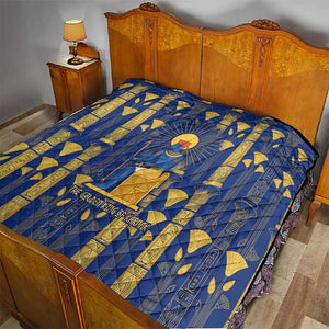 Amun Quilt Ancient Egyptian Hieroglyphic, Pharaoh and Scarab - African Pride