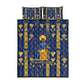 Amun Quilt Bed Set Ancient Egyptian Hieroglyphic, Pharaoh and Scarab - African Pride