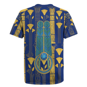 Amun Rugby Jersey Ancient Egyptian Hieroglyphic, Pharaoh and Scarab - African Pride