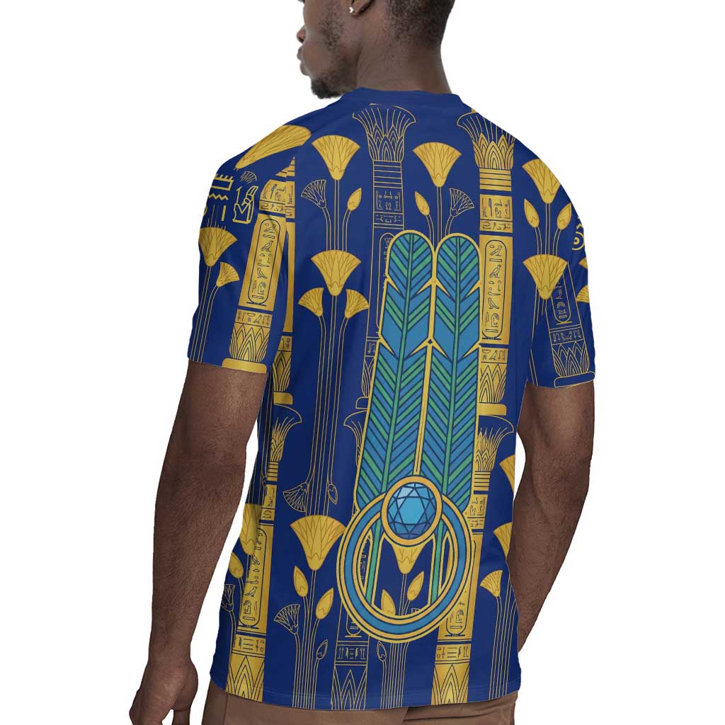 Amun Rugby Jersey Ancient Egyptian Hieroglyphic, Pharaoh and Scarab - African Pride