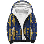 Amun Sherpa Hoodie Ancient Egyptian Hieroglyphic, Pharaoh and Scarab - African Pride