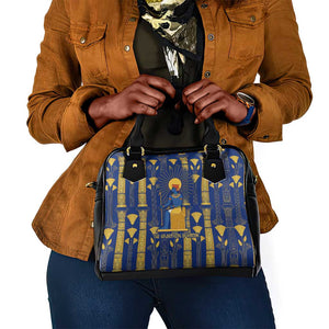 Amun Shoulder Handbag Ancient Egyptian Hieroglyphic, Pharaoh and Scarab - African Pride