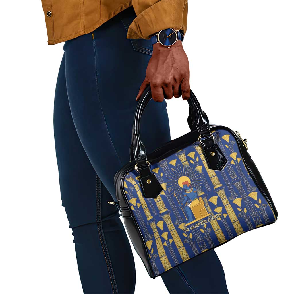 Amun Shoulder Handbag Ancient Egyptian Hieroglyphic, Pharaoh and Scarab - African Pride