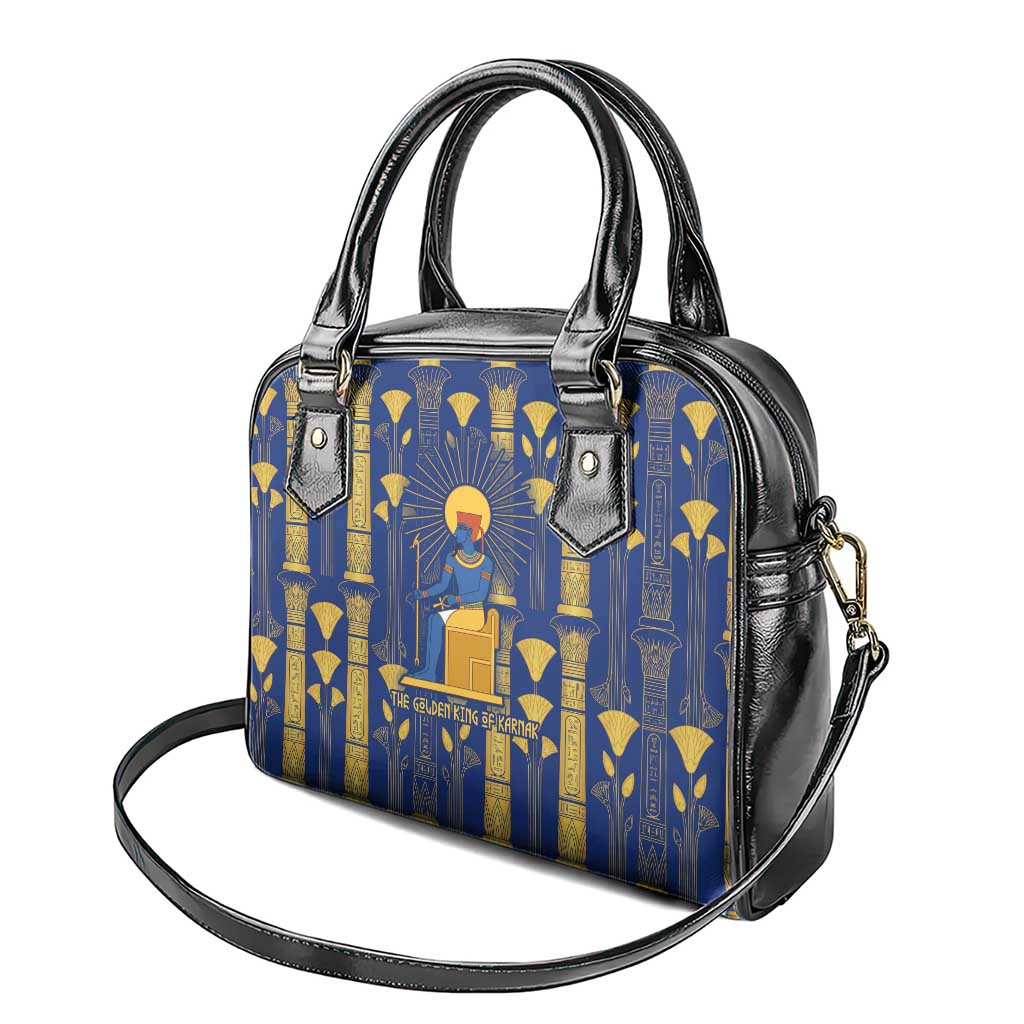 Amun Shoulder Handbag Ancient Egyptian Hieroglyphic, Pharaoh and Scarab - African Pride
