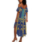 Amun Summer Maxi Dress Ancient Egyptian Hieroglyphic, Pharaoh and Scarab - African Pride