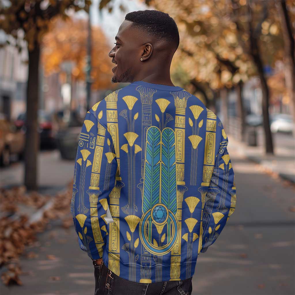 Amun Sweatshirt Ancient Egyptian Hieroglyphic, Pharaoh and Scarab - African Pride