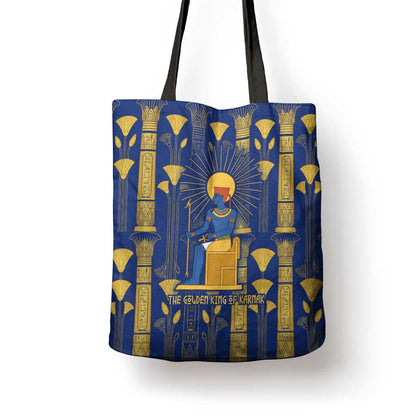Amun Tote Bag Ancient Egyptian Hieroglyphic, Pharaoh and Scarab - African Pride