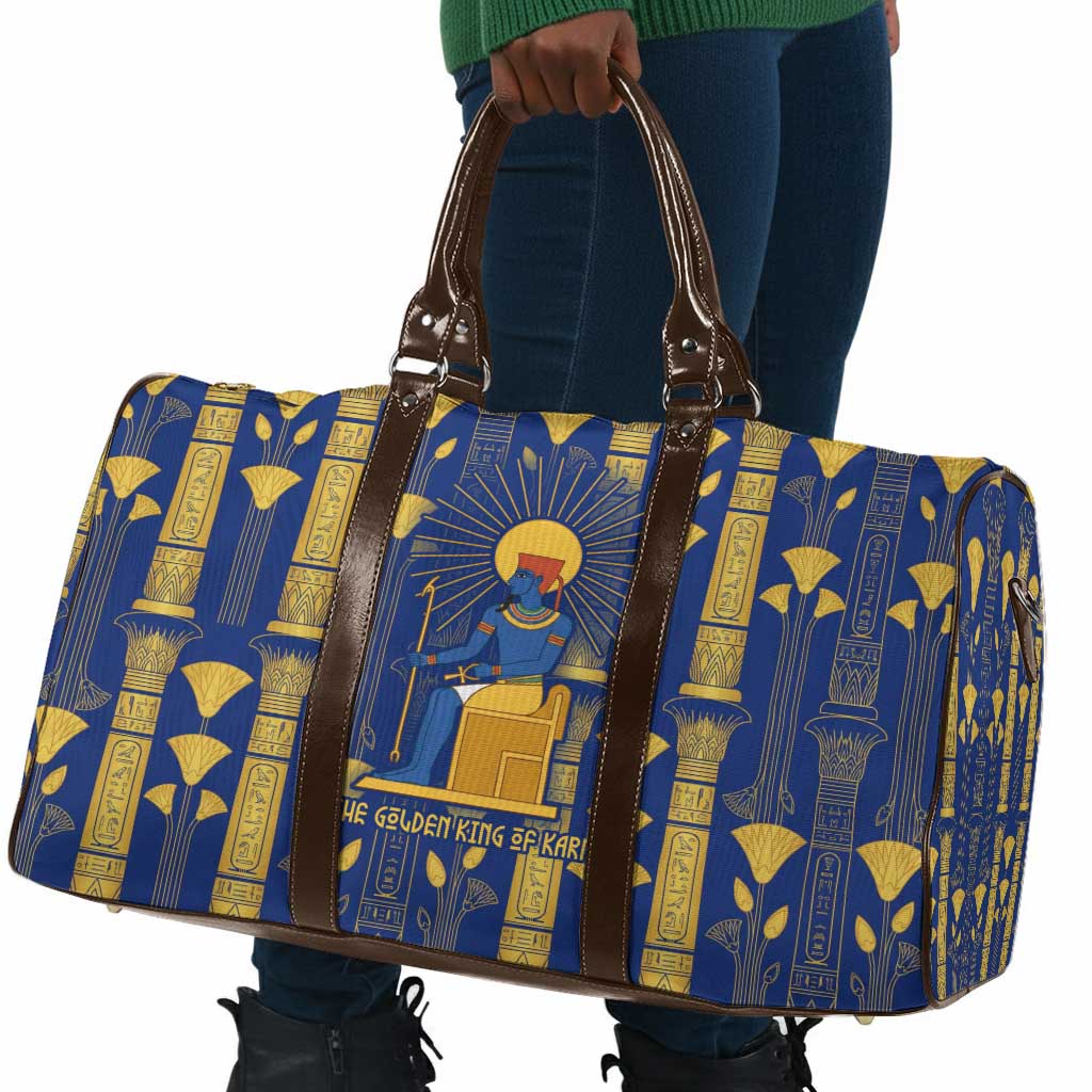 Amun Travel Bag Ancient Egyptian Hieroglyphic, Pharaoh and Scarab - African Pride