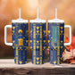 Amun Tumbler With Handle Ancient Egyptian Hieroglyphic, Pharaoh and Scarab - African Pride