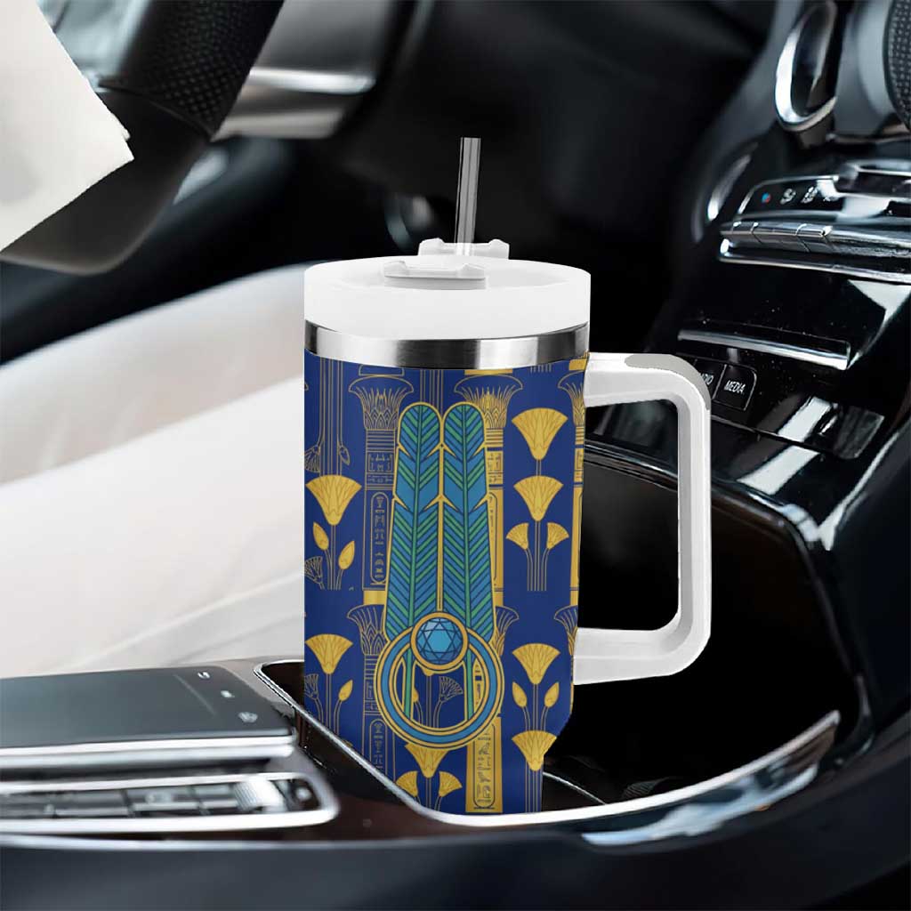 Amun Tumbler With Handle Ancient Egyptian Hieroglyphic, Pharaoh and Scarab - African Pride