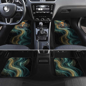 Amun Ancient Egyptian Car Mats with Mystical Smoke Swirl Pattern, Fiery Ram Head, and Hieroglyphic - African Pride