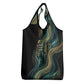 Amun Ancient Egyptian Grocery Bag with Mystical Smoke Swirl Pattern, Fiery Ram Head, and Hieroglyphic - African Pride