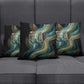 Amun Ancient Egyptian Pillow Cover with Mystical Smoke Swirl Pattern, Fiery Ram Head, and Hieroglyphic - African Pride