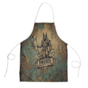 Anubis Apron Ancient Egyptian Aged Papyrus, Scales of Justice, and Egyptian Hieroglyph - African Pride