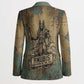 Anubis Blazer Ancient Egyptian Aged Papyrus, Scales of Justice, and Egyptian Hieroglyph - African Pride