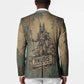 Anubis Blazer Ancient Egyptian Aged Papyrus, Scales of Justice, and Egyptian Hieroglyph - African Pride