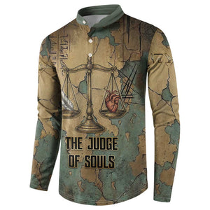 Anubis Button Sweatshirt Ancient Egyptian Aged Papyrus, Scales of Justice, and Egyptian Hieroglyph