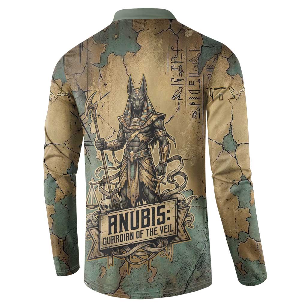 Anubis Button Sweatshirt Ancient Egyptian Aged Papyrus, Scales of Justice, and Egyptian Hieroglyph