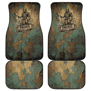 Anubis Car Mats Ancient Egyptian Aged Papyrus, Scales of Justice, and Egyptian Hieroglyph - African Pride