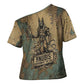 Anubis Cross Shoulder Shirt Ancient Egyptian Aged Papyrus, Scales of Justice, and Egyptian Hieroglyph - African Pride