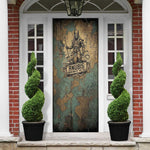 Anubis Door Cover Ancient Egyptian Aged Papyrus, Scales of Justice, and Egyptian Hieroglyph - African Pride