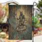 Anubis Garden Flag Ancient Egyptian Aged Papyrus, Scales of Justice, and Egyptian Hieroglyph - African Pride