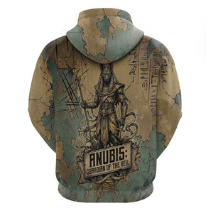 Anubis Hoodie Ancient Egyptian Aged Papyrus, Scales of Justice, and Egyptian Hieroglyph - African Pride