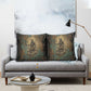 Anubis Pillow Cover Ancient Egyptian Aged Papyrus, Scales of Justice, and Egyptian Hieroglyph - African Pride
