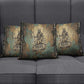 Anubis Pillow Cover Ancient Egyptian Aged Papyrus, Scales of Justice, and Egyptian Hieroglyph - African Pride
