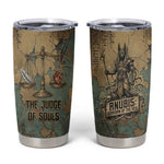 Anubis Tumbler Cup Ancient Egyptian Aged Papyrus, Scales of Justice, and Egyptian Hieroglyph - African Pride