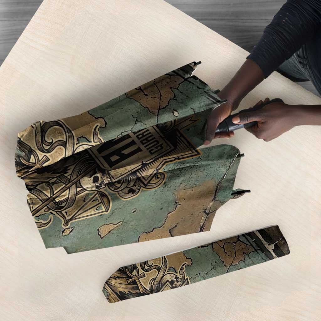 Anubis Umbrella Ancient Egyptian Aged Papyrus, Scales of Justice, and Egyptian Hieroglyph - African Pride