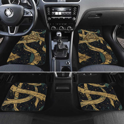 Anubis Ancient Egyptian Car Mats with Starry Mummy Wrap Pattern, Anubis Warrior Illustration, and Pyramid - African Pride