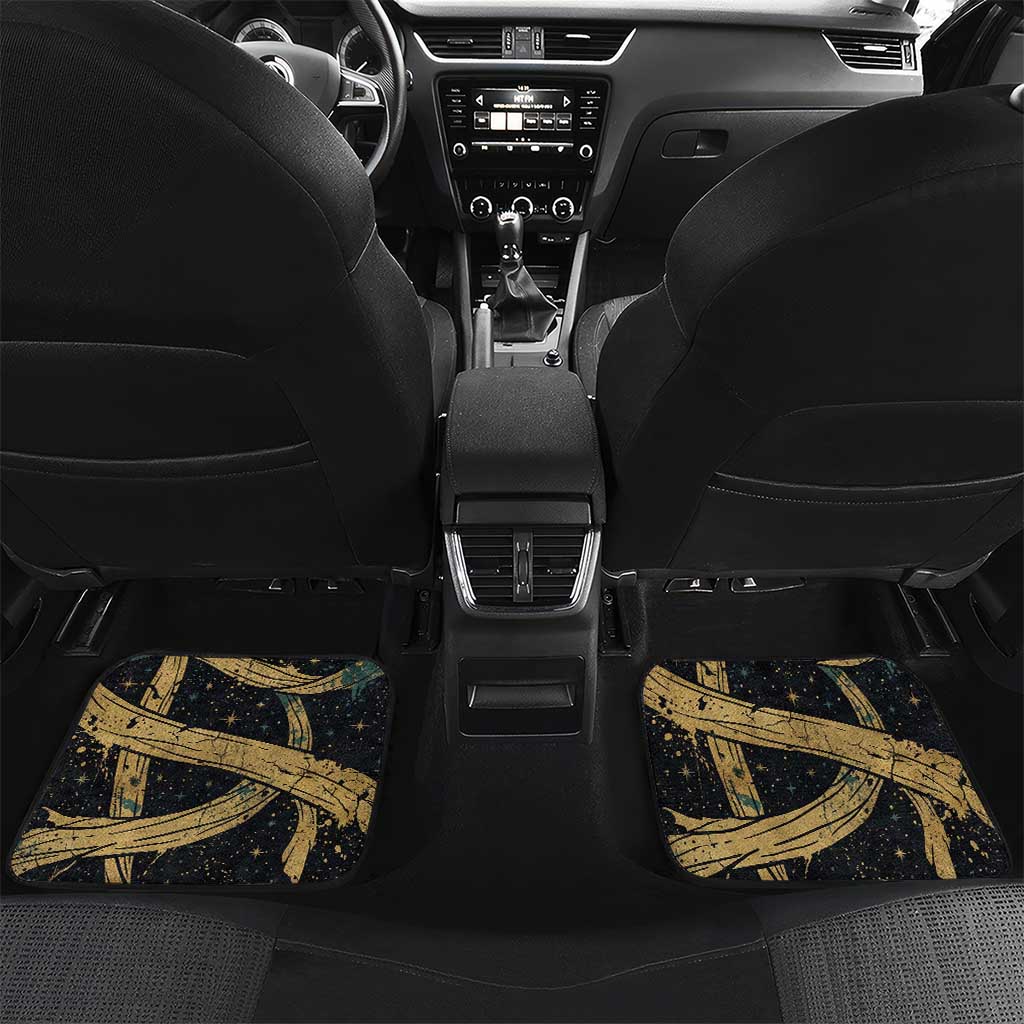 Anubis Ancient Egyptian Car Mats with Starry Mummy Wrap Pattern, Anubis Warrior Illustration, and Pyramid - African Pride