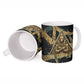 Anubis Ancient Egyptian Ceramic Mug with Starry Mummy Wrap Pattern, Anubis Warrior Illustration, and Pyramid - African Pride